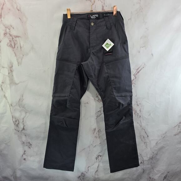 LAPG Pants Womens 2 Short Gray Ripstop Teflon BFE Stretch Charcoal Mid Rise NEW - Picture 5 of 15